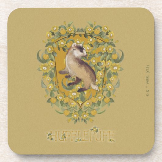HARRY POTTER™ | HUFFLEPUFF™ Wappen Getränkeuntersetzer (Vorderseite)