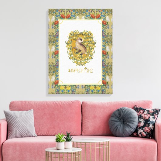 HARRY POTTER™ | HUFFLEPUFF™ Wappen Leinwanddruck (Insitu (Wohnzimmer))