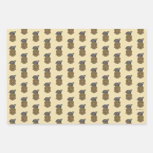 Harry Potter | Hufflepuff-Wappen mit Badger Geschenkpapier Set (Vorderseite 3)