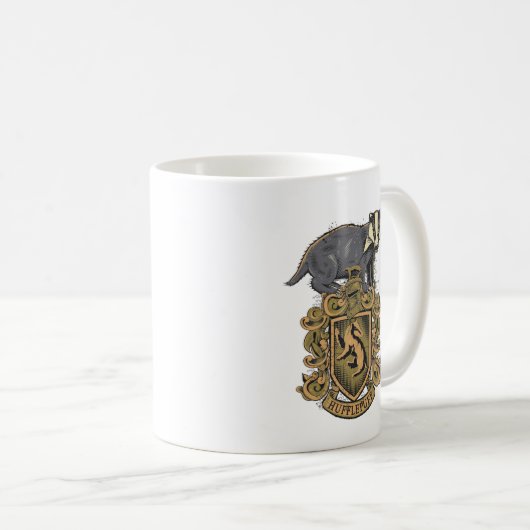 Harry Potter | Hufflepuff-Wappen mit Badger Kaffeetasse (VorderseiteRechts)