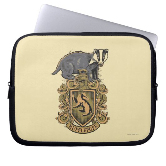 Harry Potter | Hufflepuff-Wappen mit Badger Laptopschutzhülle (Vorderseite)