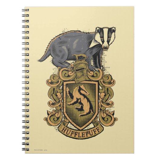Harry Potter | Hufflepuff-Wappen mit Badger Notizblock (Vorderseite)