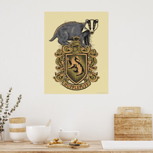 Harry Potter | Hufflepuff-Wappen mit Badger Poster (Küche)