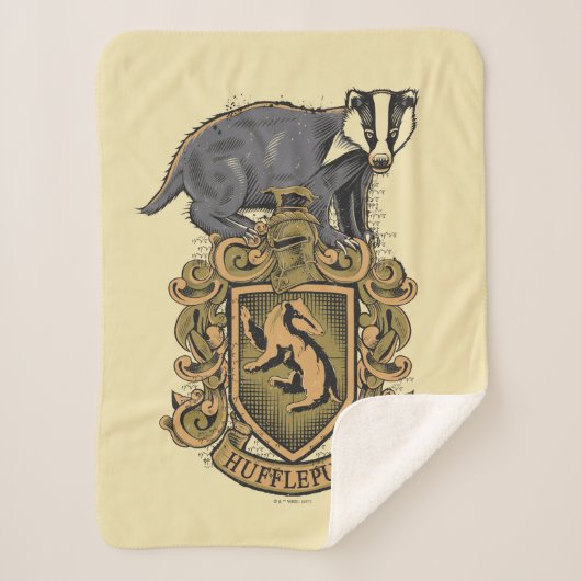 Harry Potter | Hufflepuff-Wappen mit Badger Sherpadecke (Vorderseite)