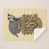 Harry Potter | Hufflepuff-Wappen mit Badger Sherpadecke (Vorderseite (Horizontal))