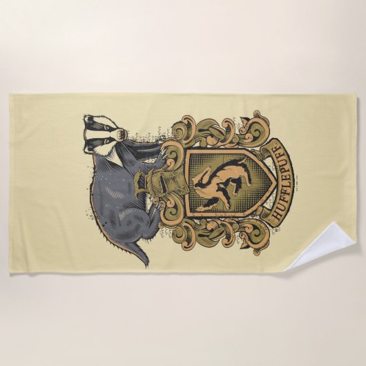 Harry Potter | Hufflepuff-Wappen mit Badger Strandtuch (Vorderseite)