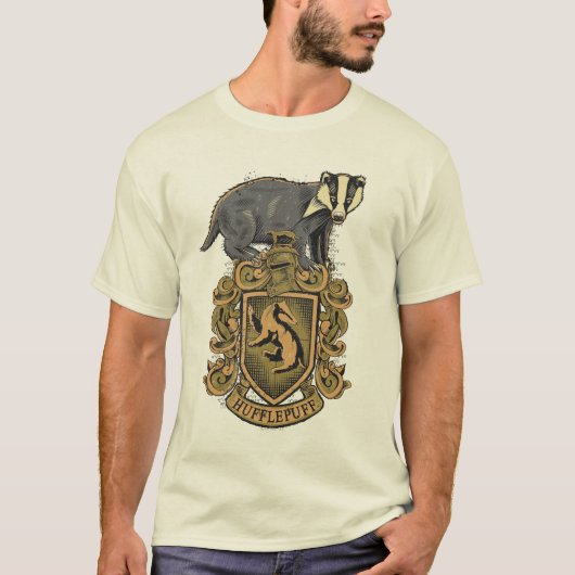 Harry Potter | Hufflepuff-Wappen mit Badger T-Shirt (Vorderseite)