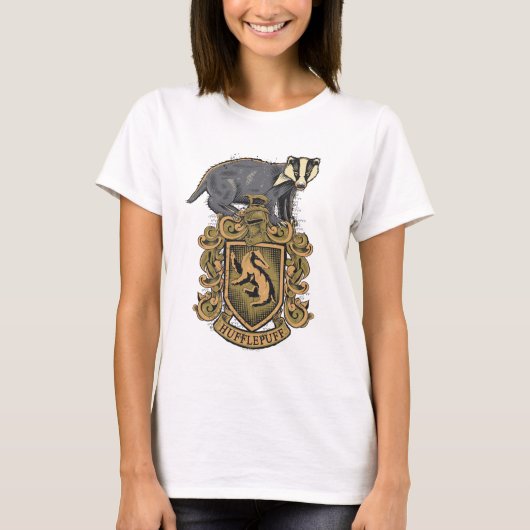 Harry Potter | Hufflepuff-Wappen mit Badger T-Shirt (Vorderseite)