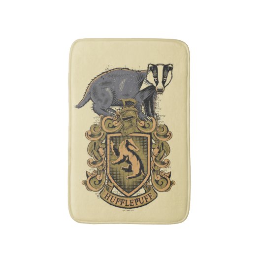 Harry Potter | Hufflepuff-Wappen mit Dachs Badematte (Vorderseite Vertikal)
