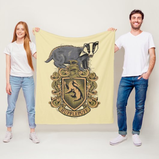 Harry Potter | Hufflepuff-Wappen mit Dachs Fleecedecke (Beispiel)
