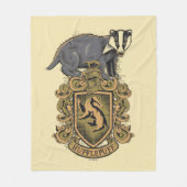 Harry Potter | Hufflepuff-Wappen mit Dachs Fleecedecke (Vorderseite)