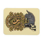 Harry Potter | Hufflepuff-Wappen mit Dachs Magnet (Horizontal)