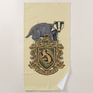 Harry Potter Hufflepuff-Wappen mit Dachs Strandtuch