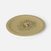 HARRY POTTER™ | HUFFLEPUFF™ Wappen Pappteller (Schrägansicht)