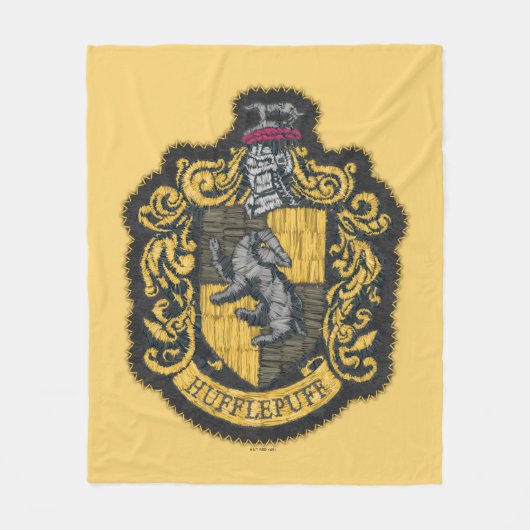Harry Potter | Hufflepuff-Wappen-Patch Fleecedecke (Vorderseite)