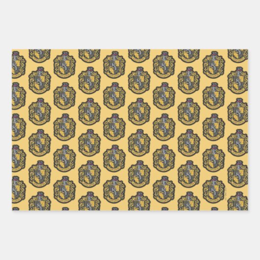 Harry Potter | Hufflepuff-Wappen-Patch Geschenkpapier Set (Vorderseite)