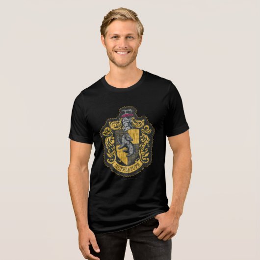 Harry Potter | Hufflepuff-Wappen-Patch Tri-Blend Shirt (Vorderseite voll)