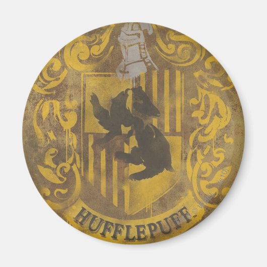 Harry Potter | Hufflepuff Wappen Spray Paint Magnet (Vorne)