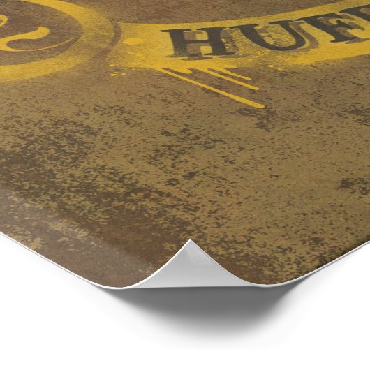 Harry Potter | Hufflepuff Wappen Spray Paint Poster (Ecke)