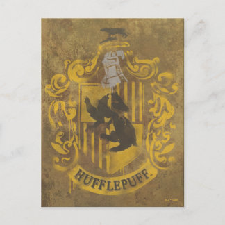 Harry Potter | Hufflepuff Wappen Spray Paint Postkarte