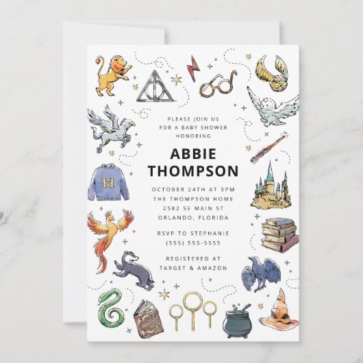 Harry Potter Icon's Baby Shower Einladung (Vorderseite)