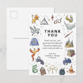 Harry Potter Icons Birthday Thank You Postkarte (Vorne/Hinten)