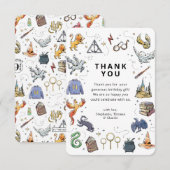 Harry Potter Icons Geburtstag Vielen Dank Einladung (Vorne/Hinten)