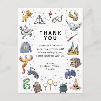 Harry Potter Icons Geburtstag Vielen Dank Postkarte