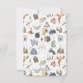 Harry Potter Icons Kinderdusche Vielen Dank Einladung (Rückseite)