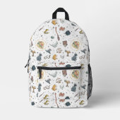 Harry Potter Icons Muster Bedruckter Rucksack (Vorderseite)