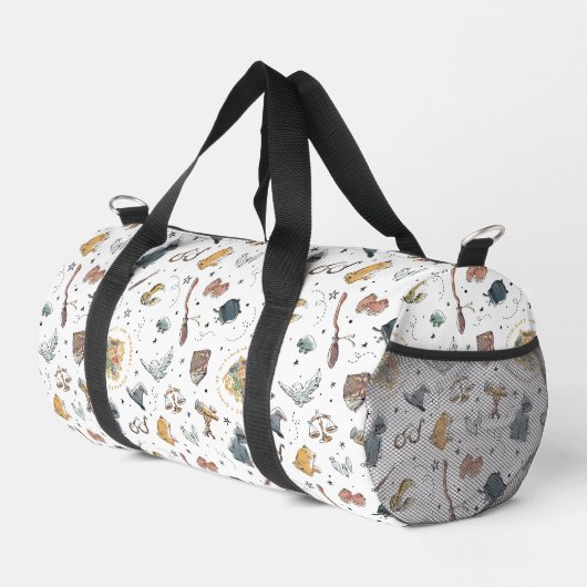 Harry Potter Icons Muster Duffle Bag (Rechte Ecke)
