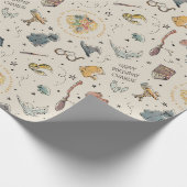Harry Potter Icons Muster - Geburtstag Geschenkpapier (Ecke)
