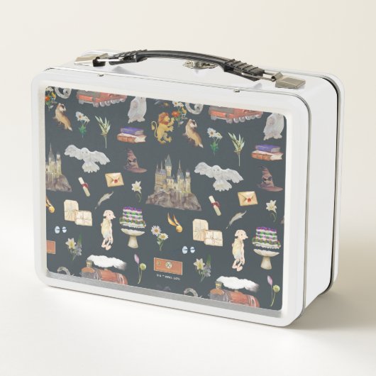 HARRY POTTER™ | Icons Muster Metall Brotdose (Rückseite)