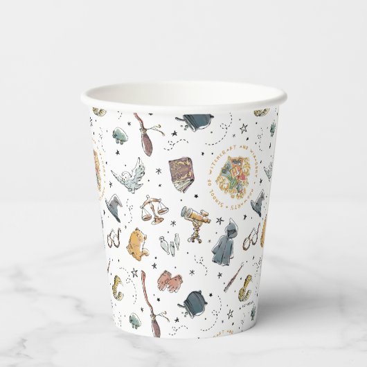 HARRY POTTER™ Icons-Muster Pappbecher (Rückseite)