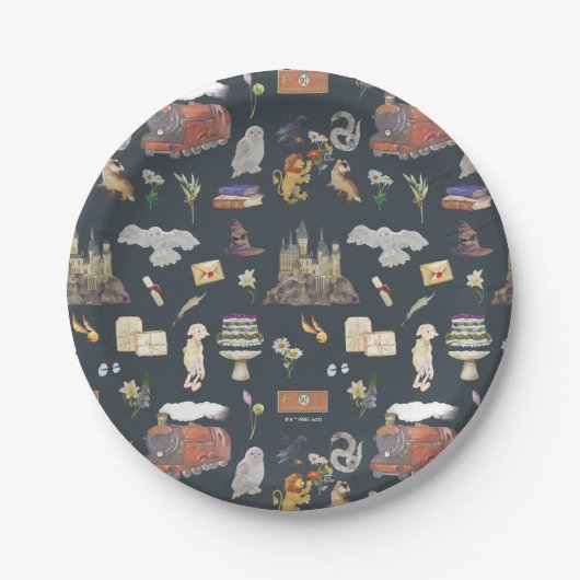 HARRY POTTER™ | Icons Muster Pappteller (Vorderseite)