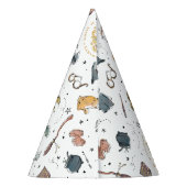 HARRY POTTER™ Icons-Muster Partyhütchen (Rückseite)