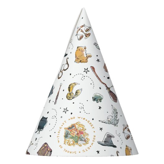 HARRY POTTER™ Icons-Muster Partyhütchen (Links)