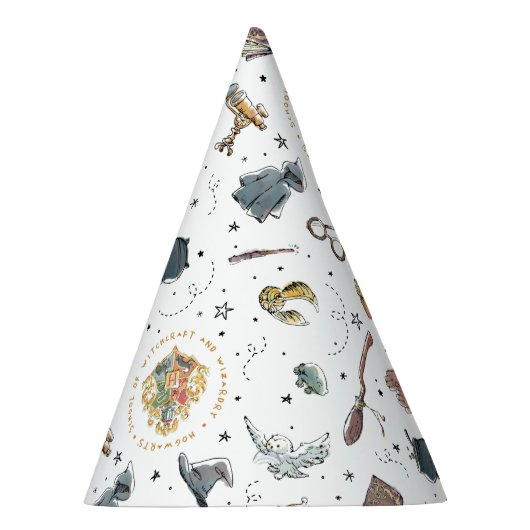 HARRY POTTER™ Icons-Muster Partyhütchen (Rechts)