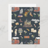 HARRY POTTER™ | Icons Muster Postkarte (Vorne/Hinten)