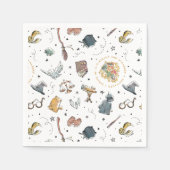 HARRY POTTER™ Icons-Muster Serviette (Vorderseite)