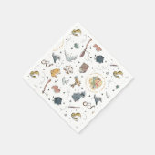 HARRY POTTER™ Icons-Muster Serviette (Ecke)