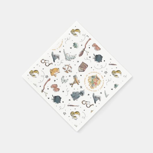HARRY POTTER™ Icons-Muster Serviette (Ecke)