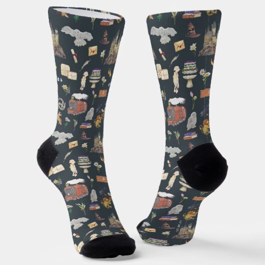 HARRY POTTER™ | Icons Muster Socken (Gewinkelt)