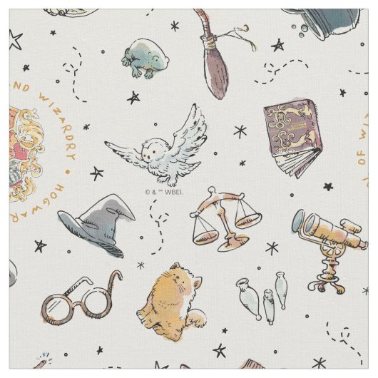 Harry Potter Icons Muster Stoff (Nahaufnahme)