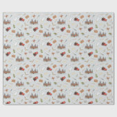 Harry Potter Icons Pattern - Baby Dusche Geschenkpapier (Flach)