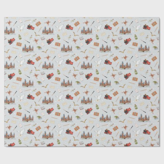 Harry Potter Icons Pattern - Baby Dusche Geschenkpapier (Flach)