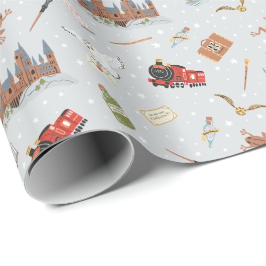 Harry Potter Icons Pattern - Baby Dusche Geschenkpapier (Rolleneckpunkt)