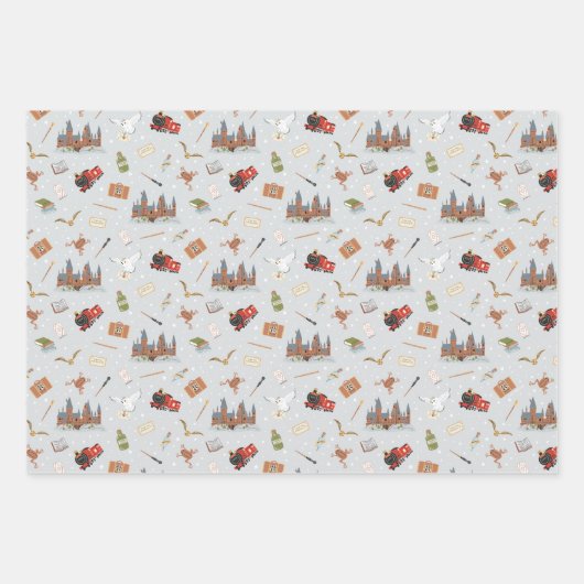 Harry Potter Icons Pattern - Baby Dusche Geschenkpapier Set (Vorderseite 3)