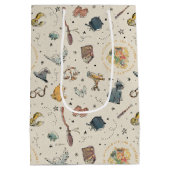 Harry Potter Icons Pattern - Baby Dusche Mittlere Geschenktüte (Rückseite)