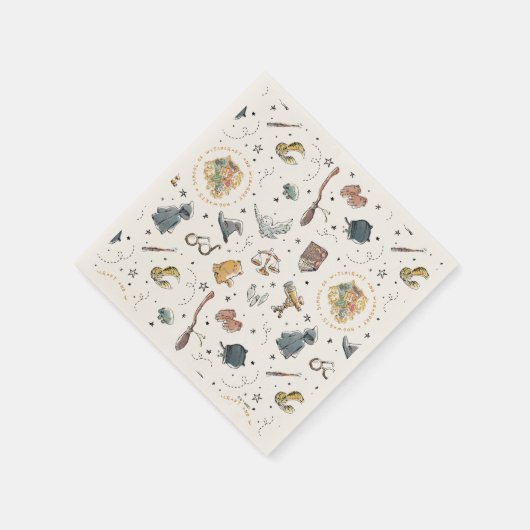 Harry Potter Icons Pattern - Birthday Serviette (Ecke)